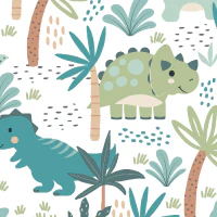 Dino 4-Piece Tummy Time Mat and Security Blanket Crib Bedding Set - Image 6