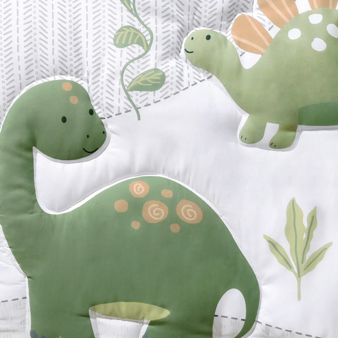 Dinosaur Dreams 3 Piece Baby Crib Bedding Set for Boys - Image 7