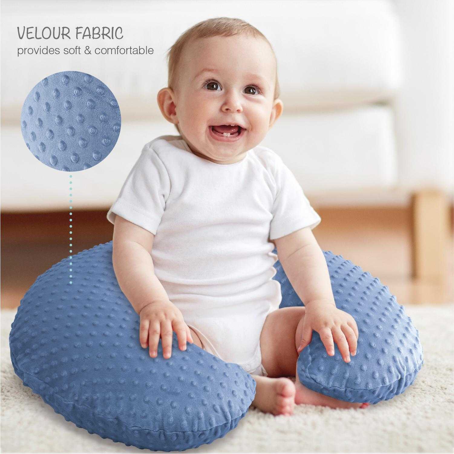 Dino & Blue Minky Nursing Pillow Cover Set of 2 - Image 4