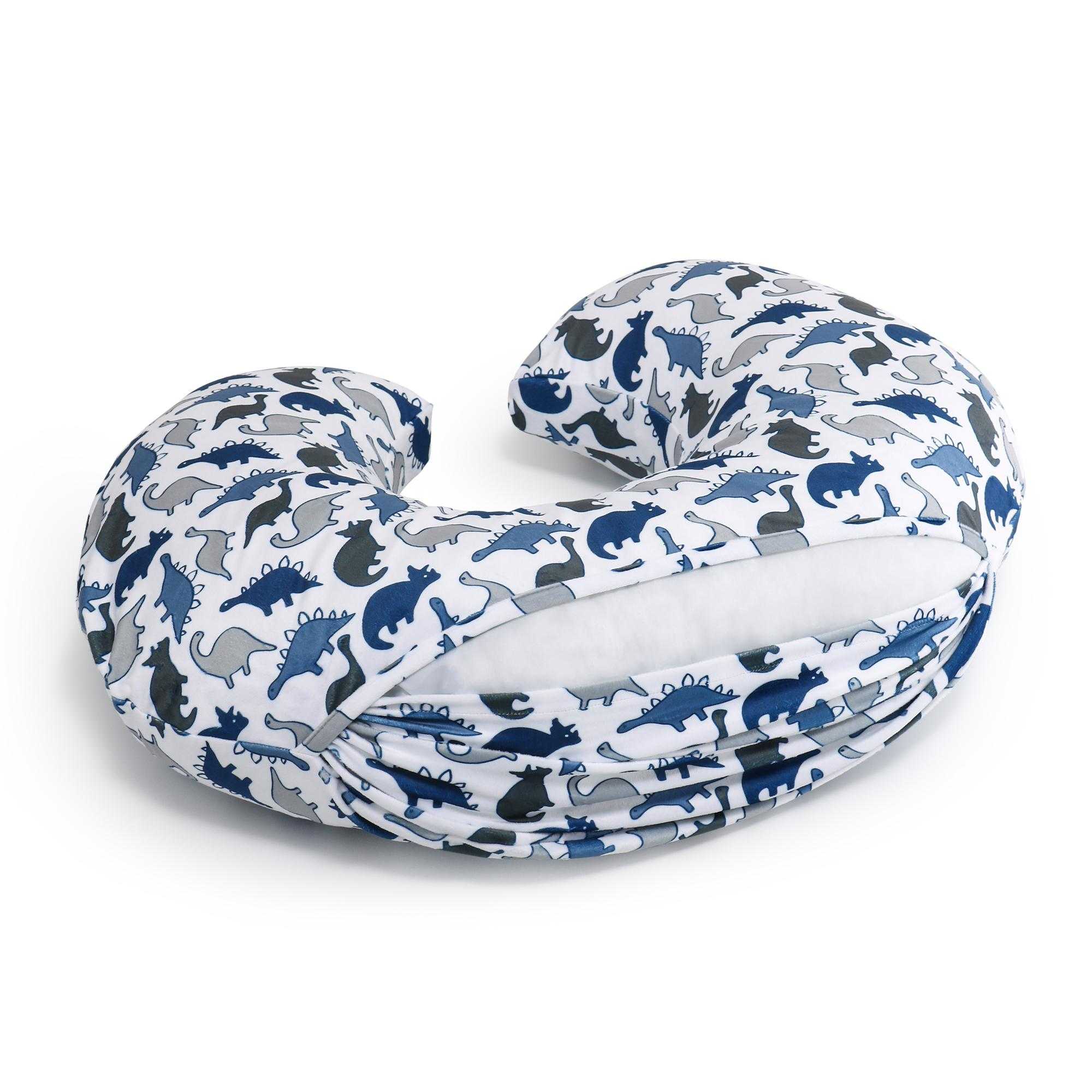 Dino & Blue Minky Nursing Pillow Cover Set of 2 - Image 5