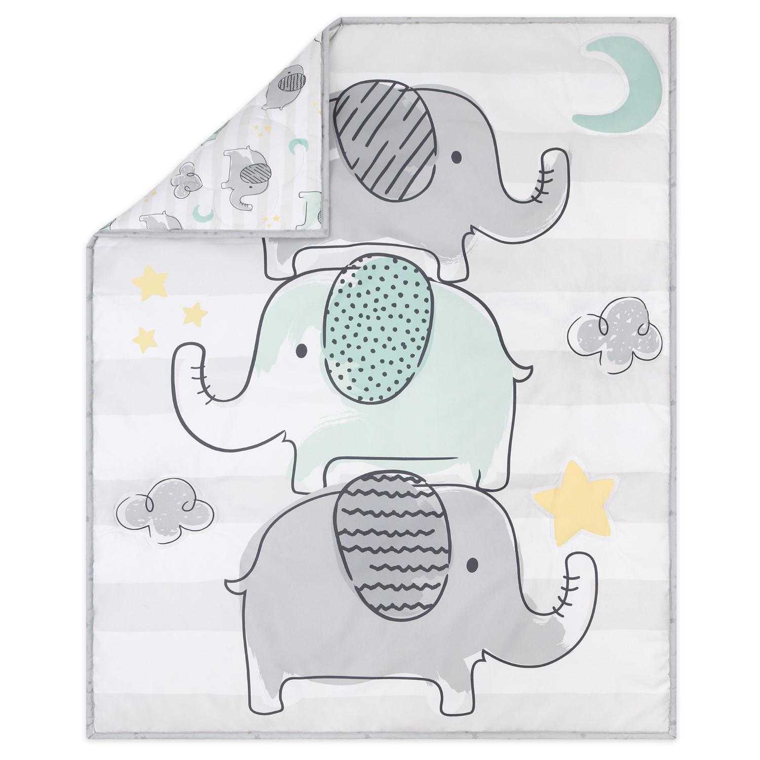 Elephant Dreams 5-Piece Crib Bedding Set - Image 5