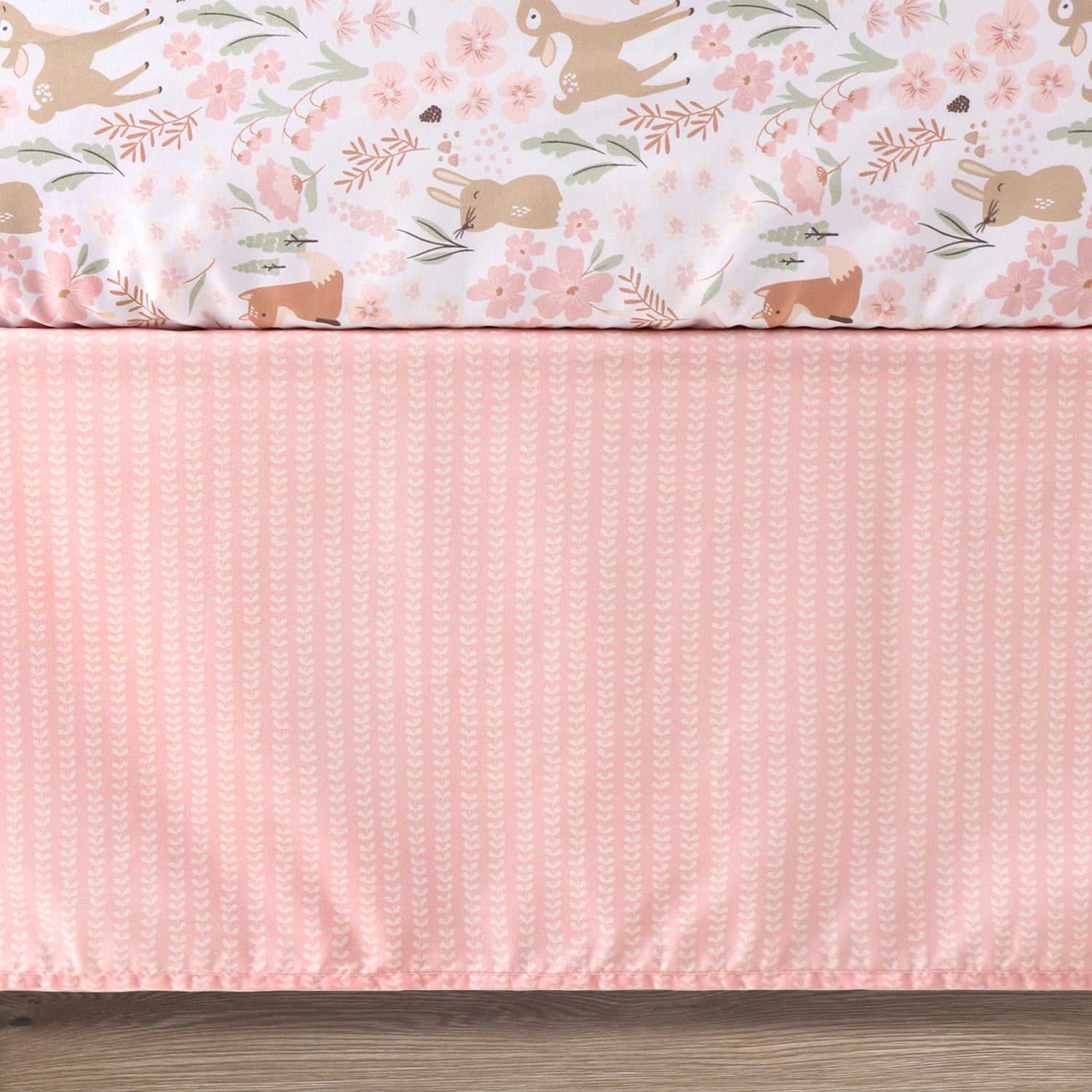 Fairytale Forest 3 Piece Baby Crib Bedding Set for Girls - Image 5