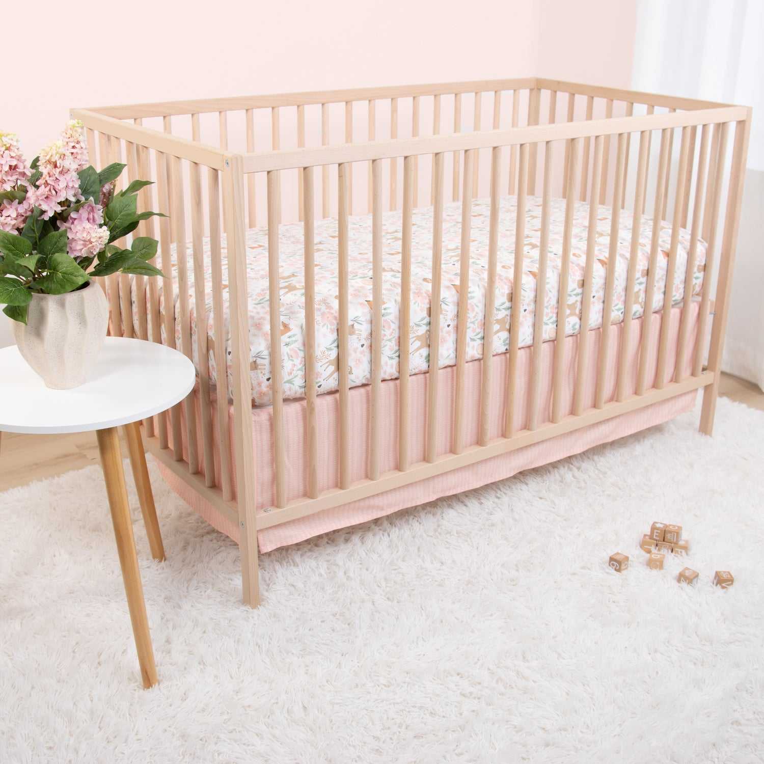 Fairytale Forest 3 Piece Baby Crib Bedding Set for Girls - Image 6
