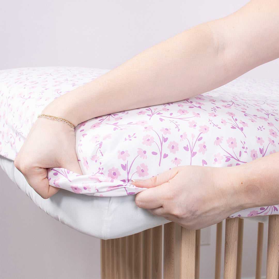 Floral 4-Pack Fitted Crib Sheet Set - Image 6