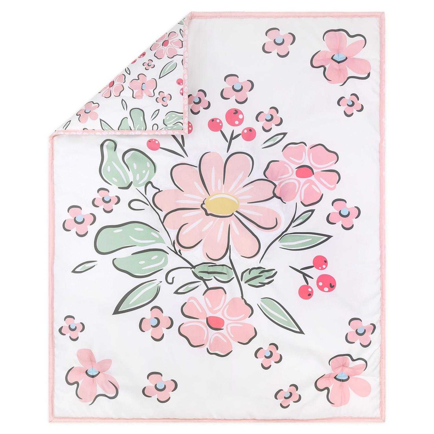 Floral Fun 5-Piece Crib Bedding Set - Image 4