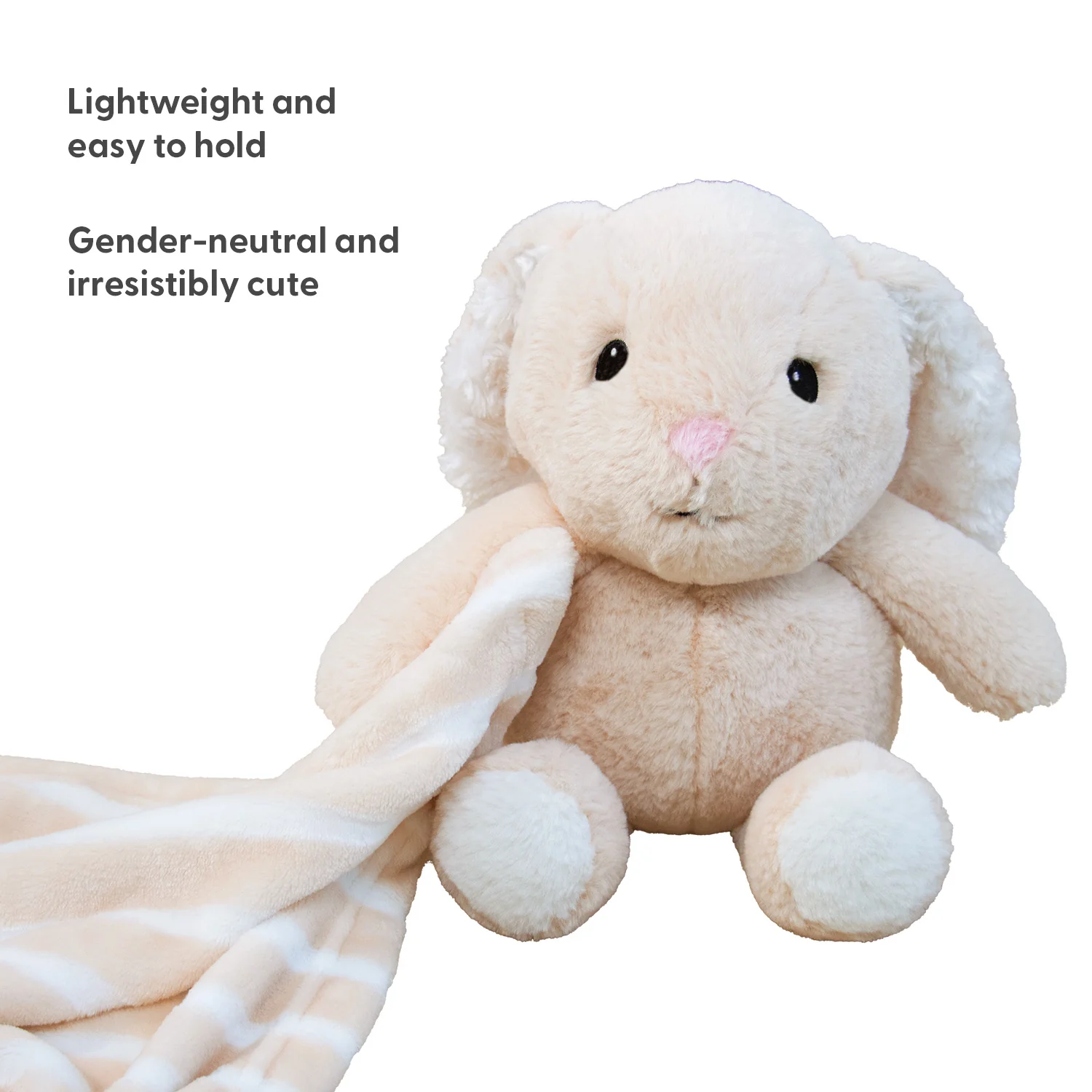 Fluffy Bunny Plush Stuffed Animal and Blanket Gift Set - Image 5