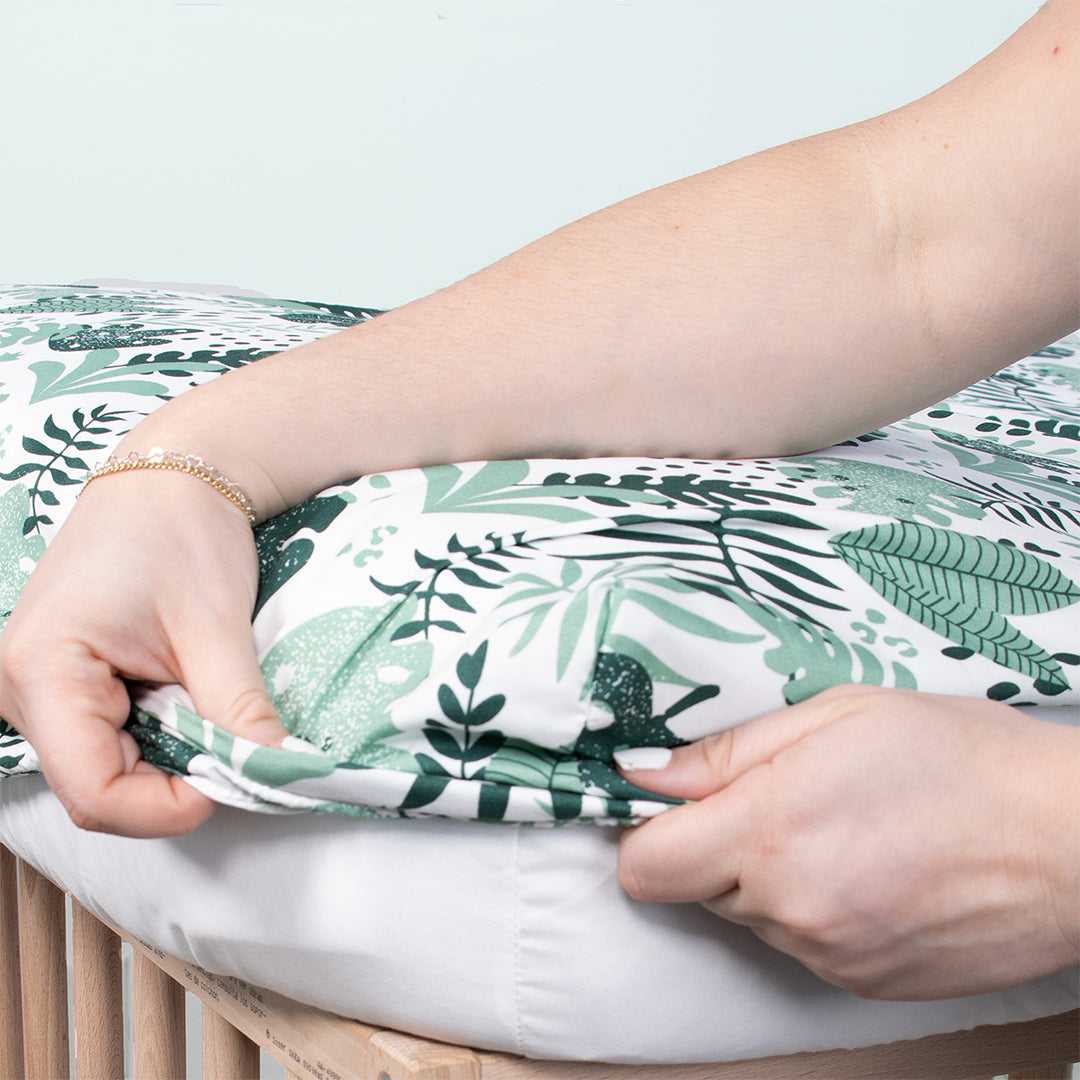 Green Botanical 4-Pack Fitted Crib Sheet Set - Image 6