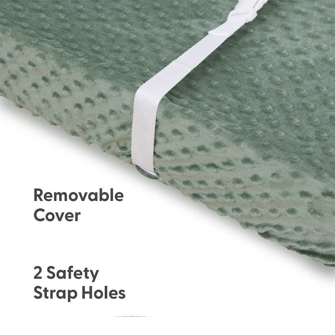 Green Dino Plush Minky 3-Pack Changing Pad Covers - Image 3