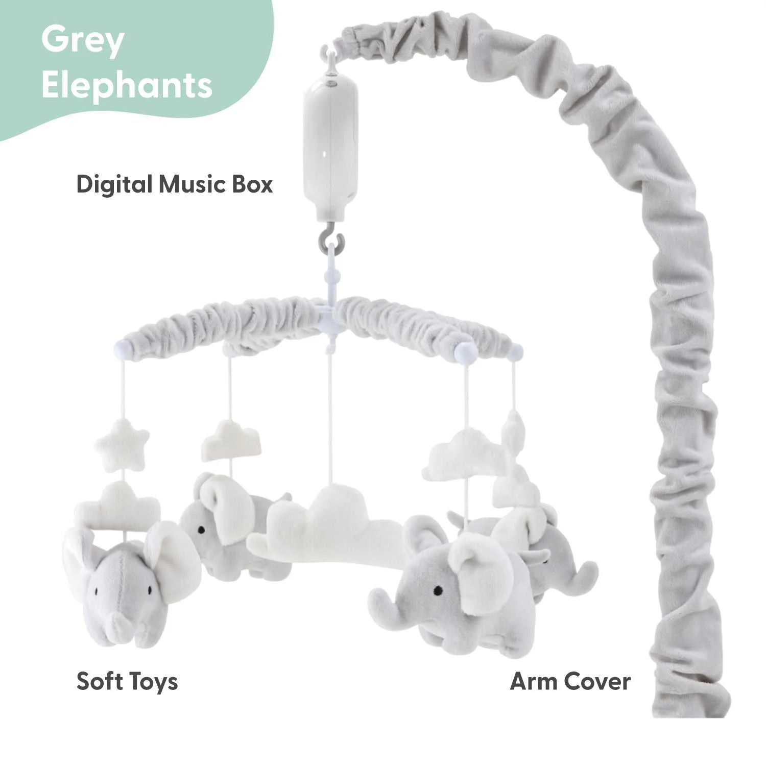 Elephant Baby Musical Crib Mobile - Image 4