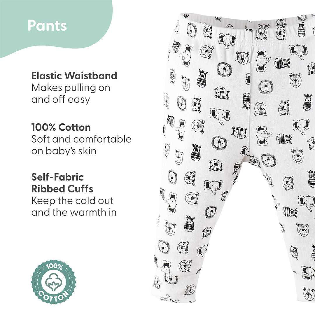 Safari Animals 5 Pack Baby Pants Set - Image 3