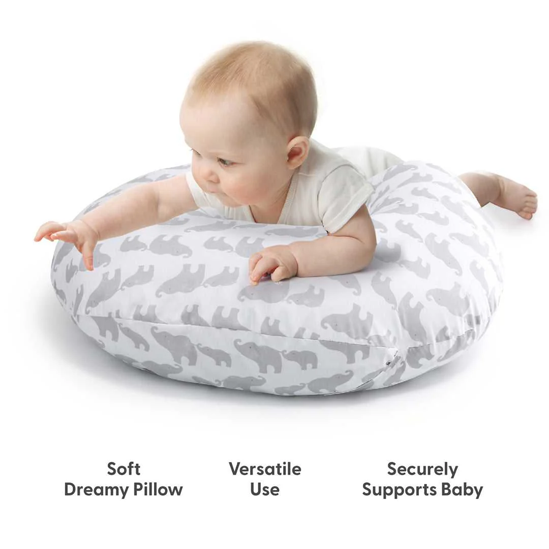 Gray Elephant Nursing Pillow & Cover - Image 5