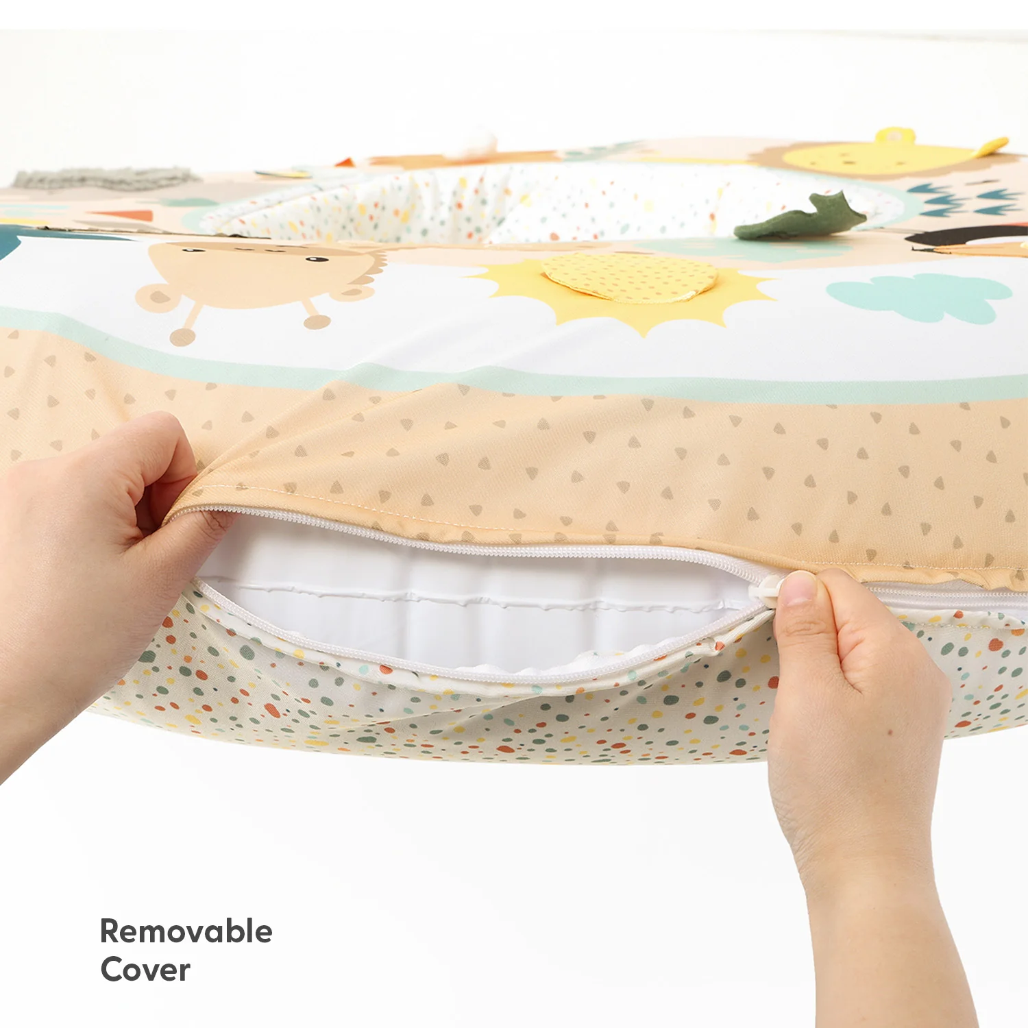 Inflatable Play Ring Activity Center - Beige Safari - Image 3