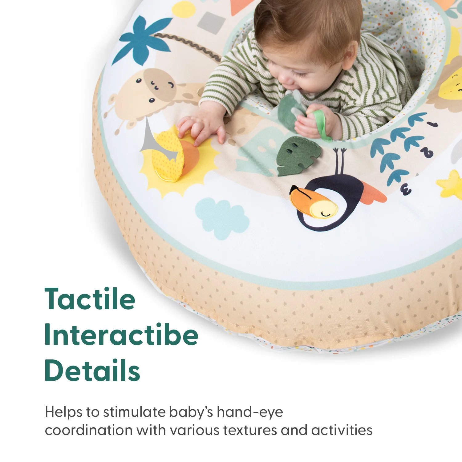 Inflatable Play Ring Activity Center - Beige Safari - Image 4