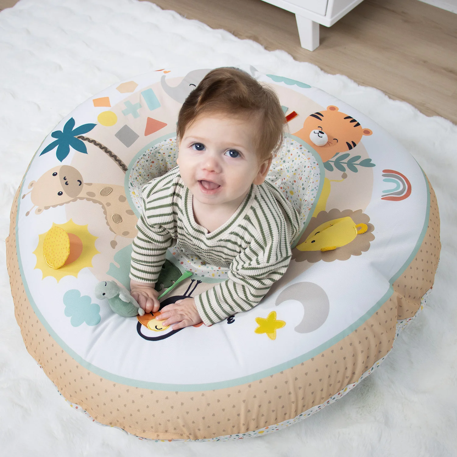 Inflatable Play Ring Activity Center - Beige Safari - Image 7