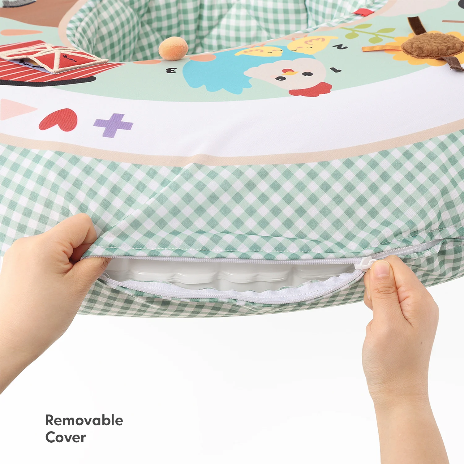 Inflatable Play Ring Activity Center - Gingham Farm - Image 3