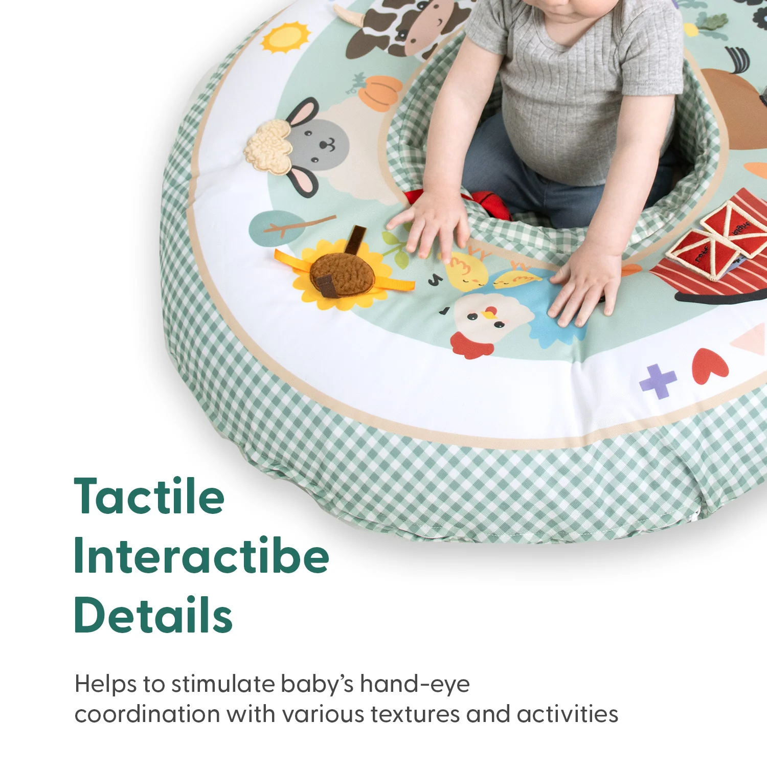 Inflatable Play Ring Activity Center - Gingham Farm - Image 4