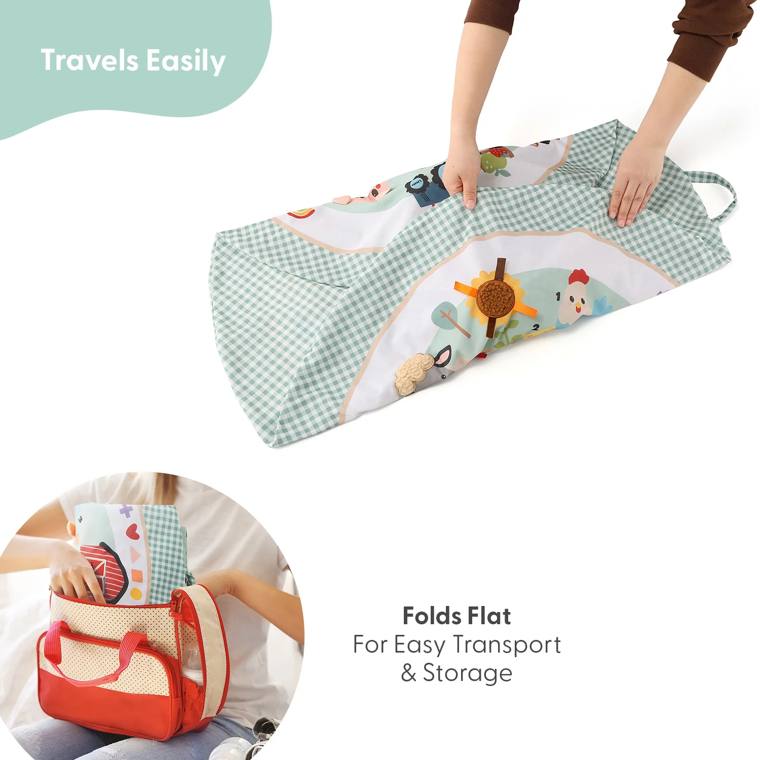 Inflatable Play Ring Activity Center - Gingham Farm - Image 5