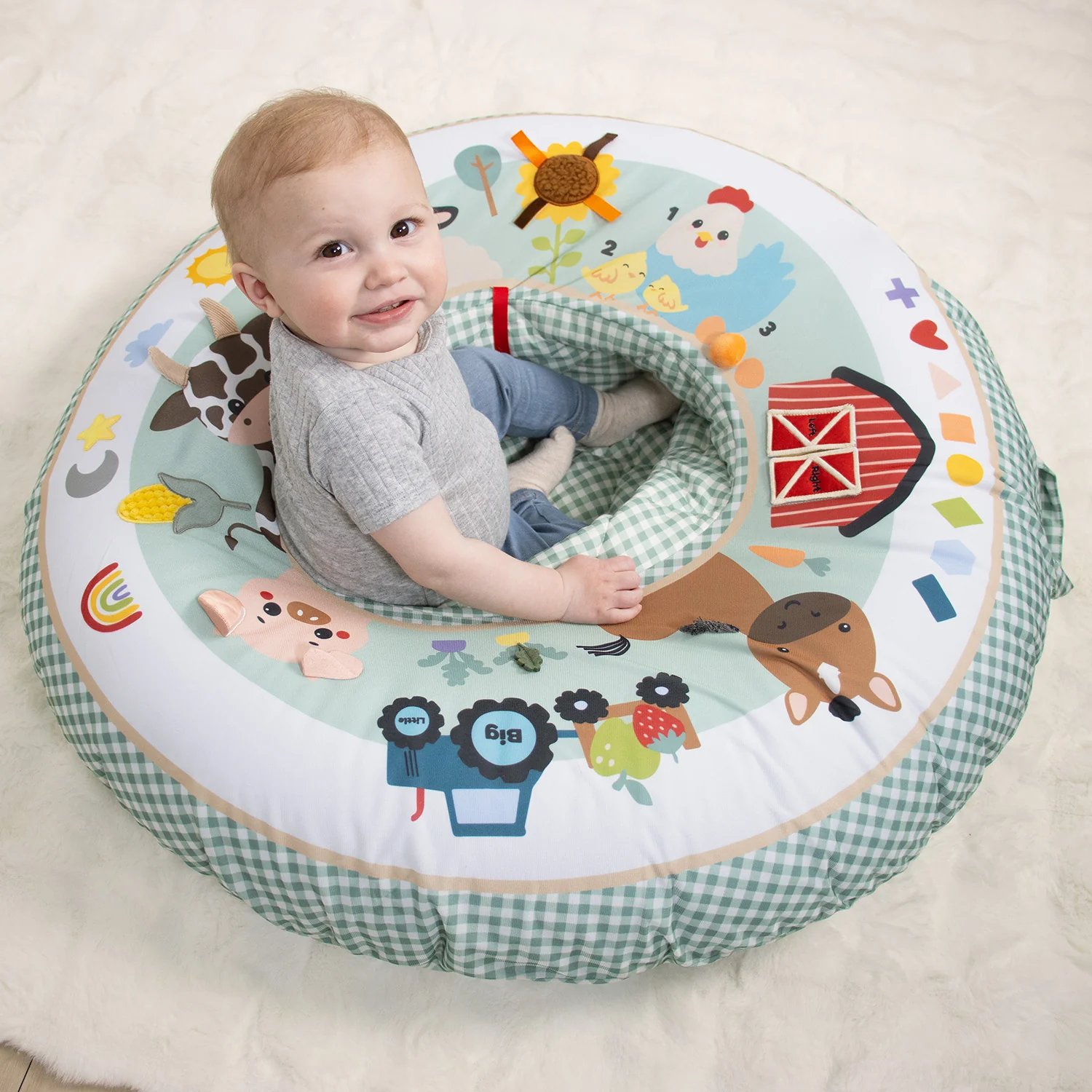 Inflatable Play Ring Activity Center - Gingham Farm - Image 7