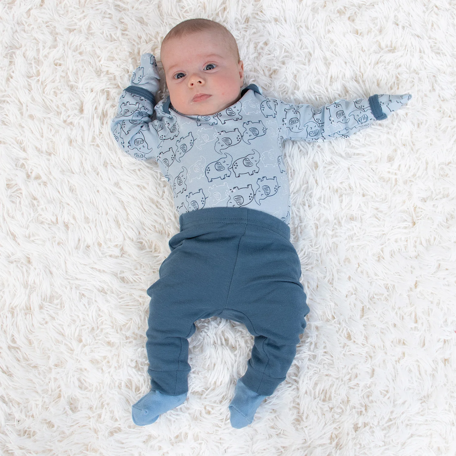 Clothing Gift Set for Baby Boys - Elephant Blue, 30 Piece - Image 8