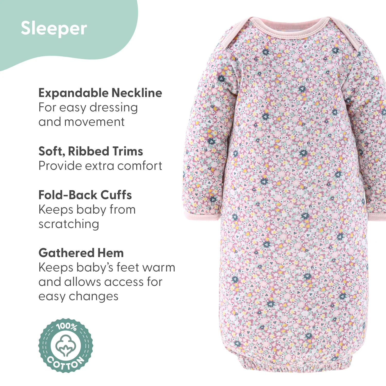 Clothing Gift Set for Baby Girls - Prairie Floral, 16 Piece - Image 4