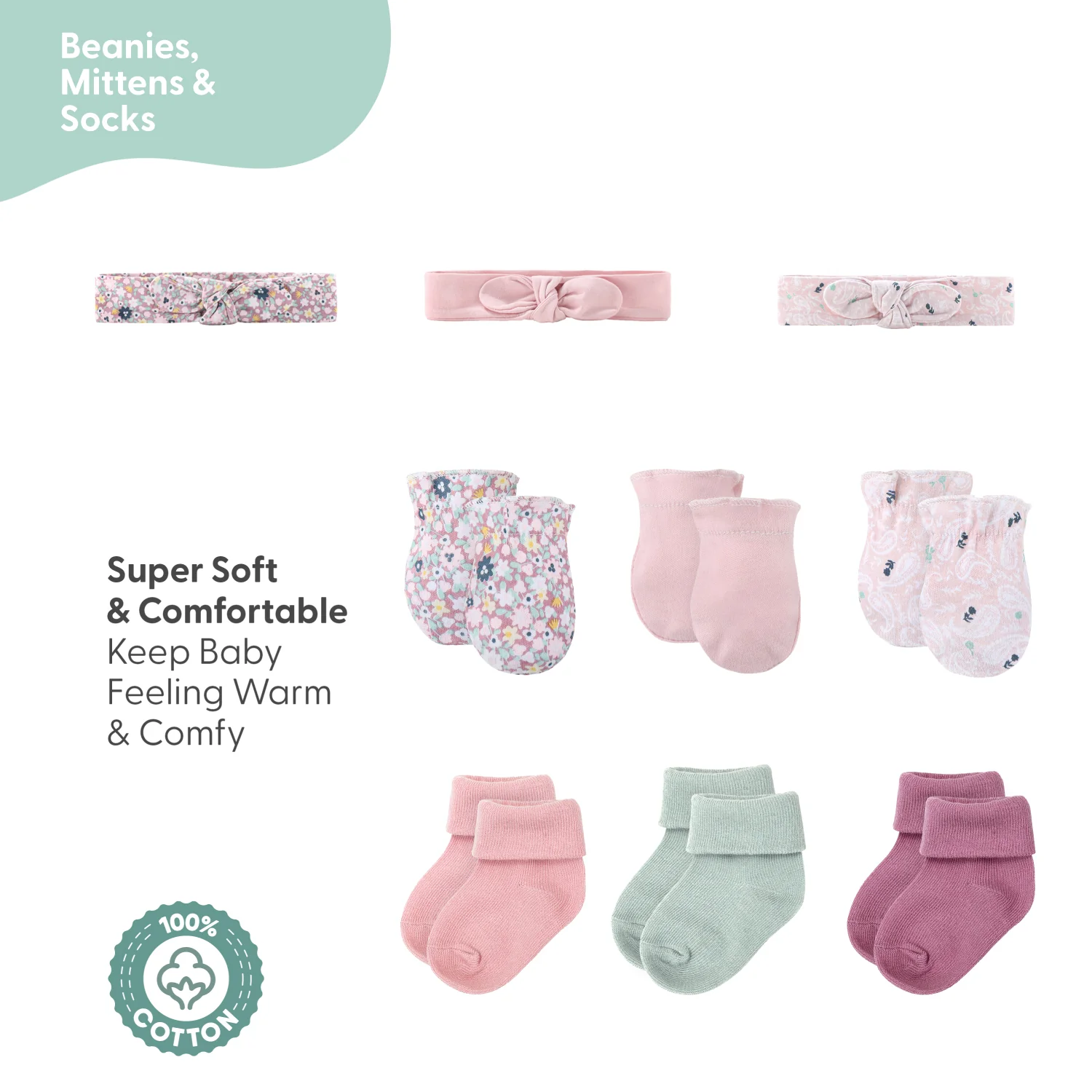Clothing Gift Set for Baby Girls - Prairie Floral, 16 Piece - Image 7