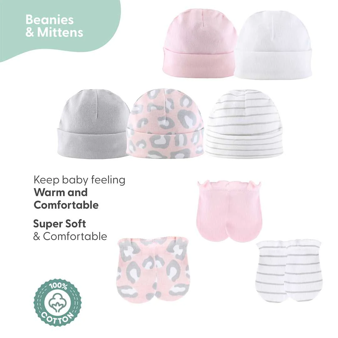 Pink, Grey Baby Layette Gift Set, 23 Piece - Image 6