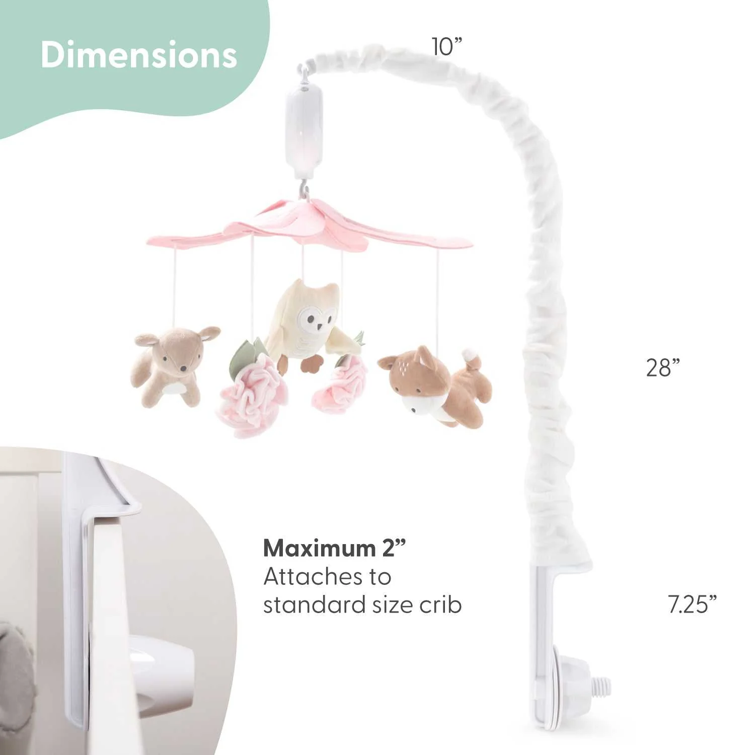 Little Forest Baby Musical Crib Mobile for Girls - Image 4