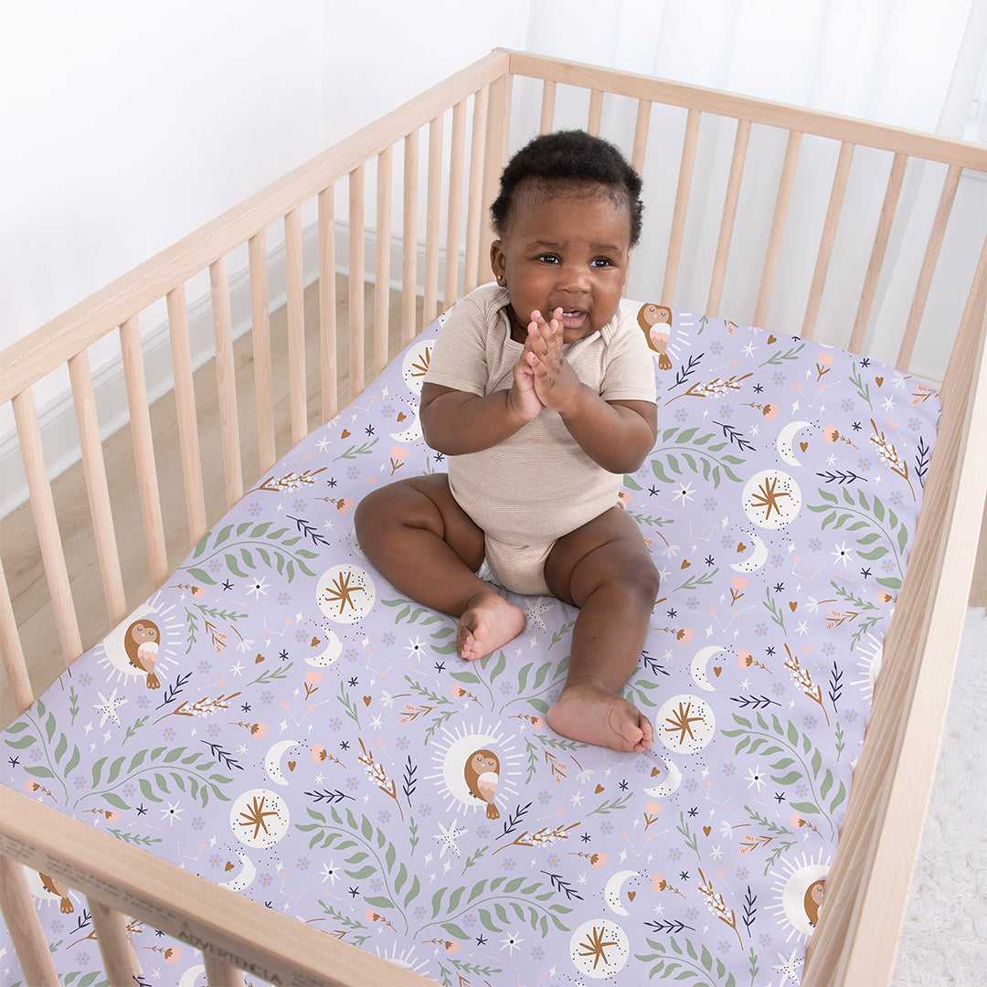 Lunar Love 4-Pack Baby Girl Fitted Crib Sheet Set - Image 5
