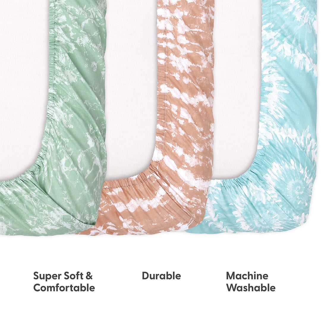 Boho Tie Dye Fitted Playard Sheets, 3-Pack - Image 4