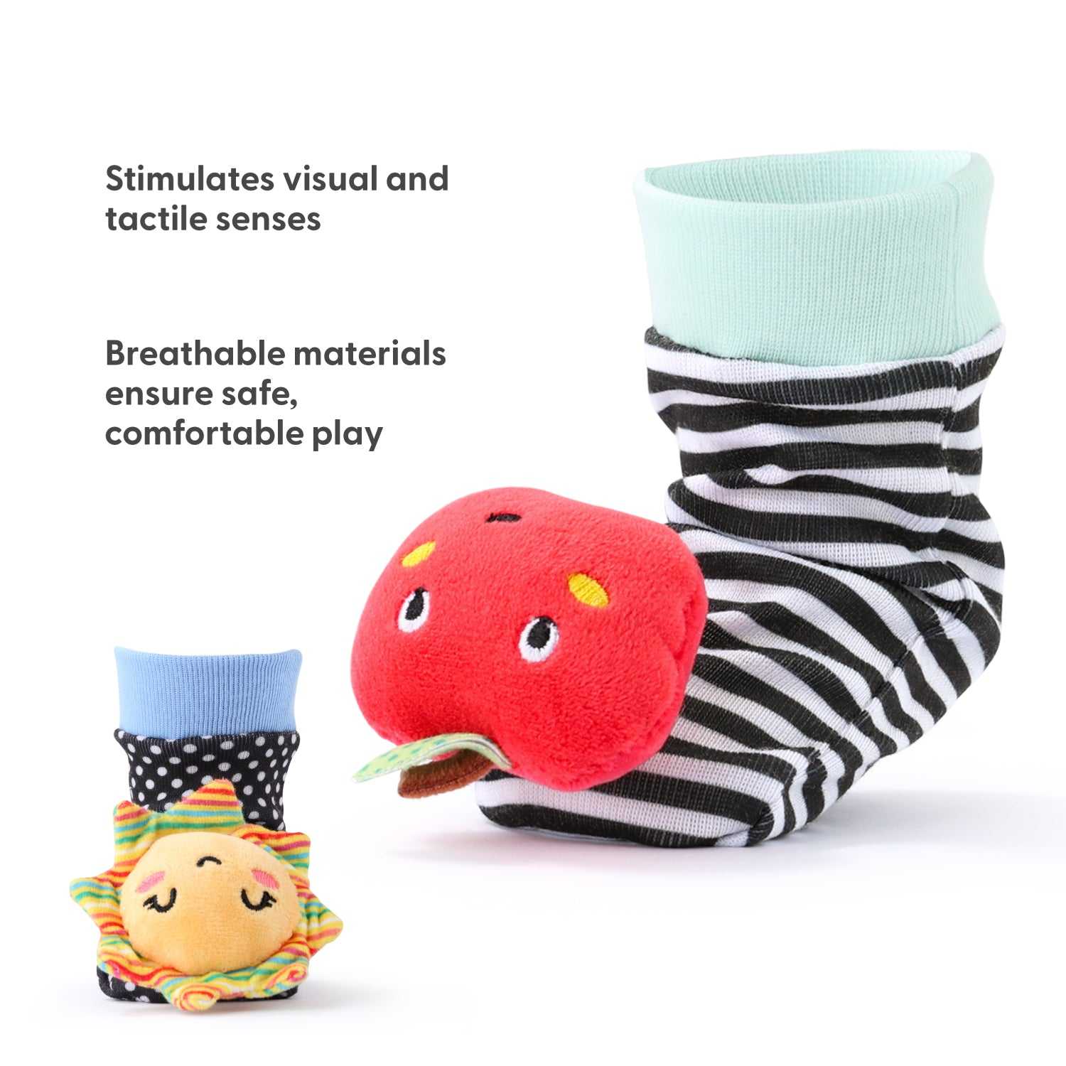 Montessori Baby Sock Rattles Set of 5 - Image 3