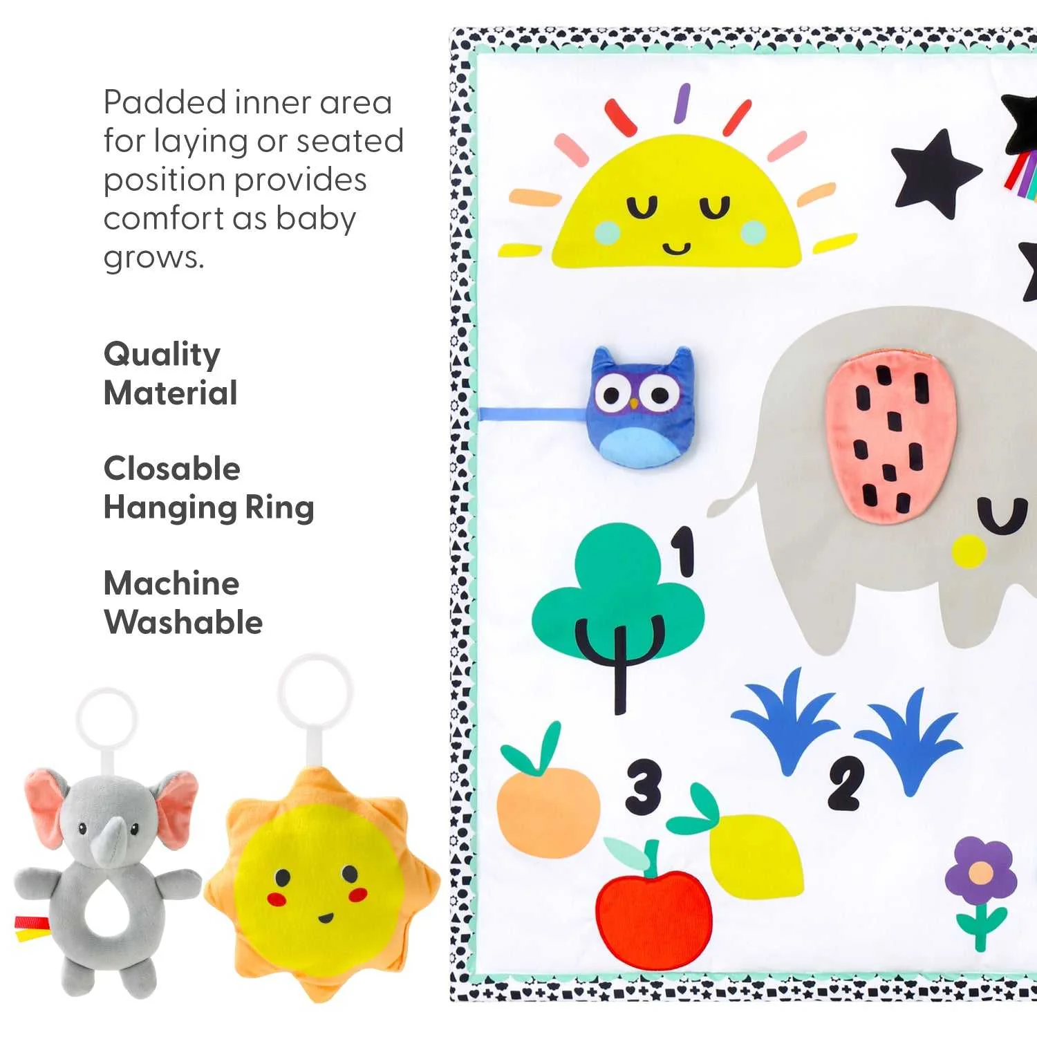 Montessori Elephant Baby Play Gym & 7-in-1 Play Mat - Image 5