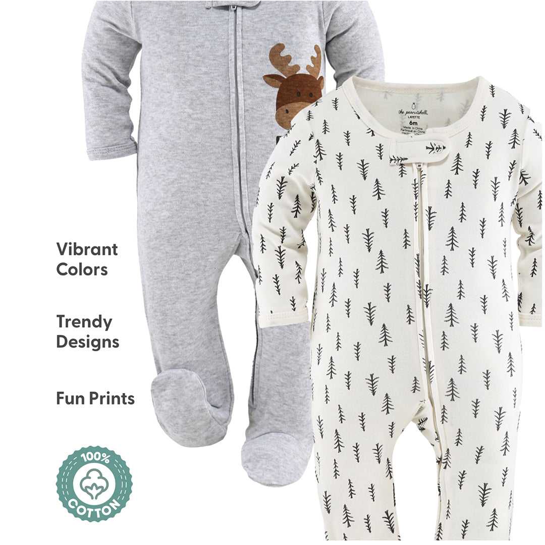 Buffalo Moose Baby Sleepers for Boys or Girls Set of 3 - Image 3