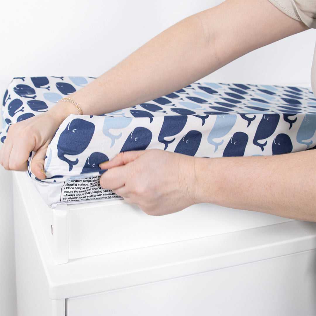 Nautical Whale Baby Girl or Boy Changing Pad Covers Set of 3 - Image 6