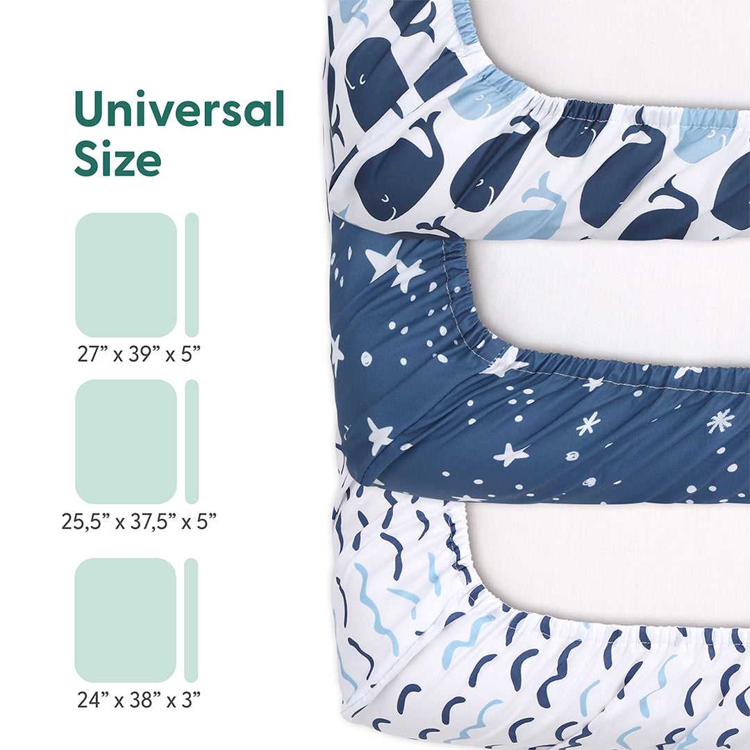 Nautical Playard Mini Crib Sheets, 3-Pack - Image 3