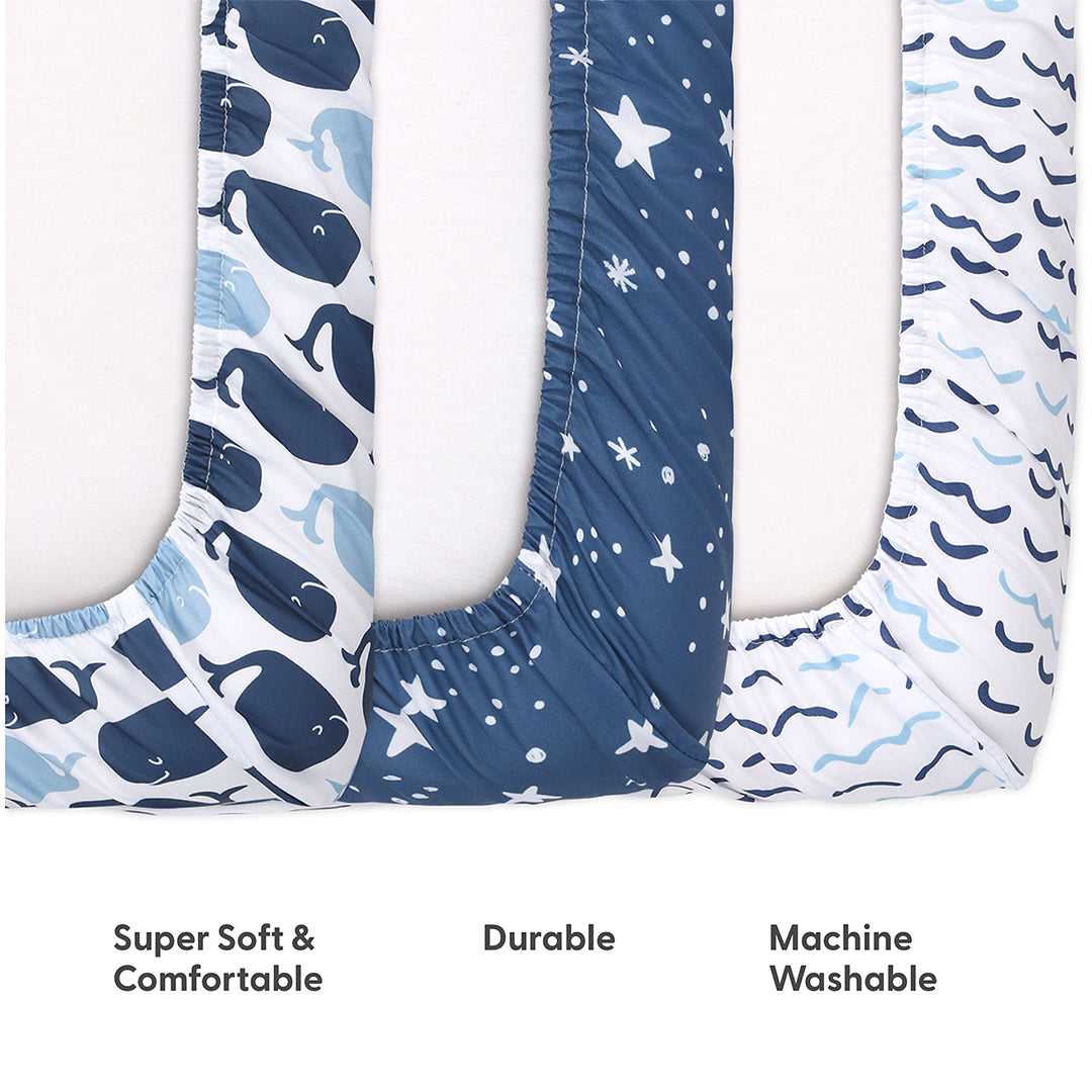 Nautical Playard Mini Crib Sheets, 3-Pack - Image 4