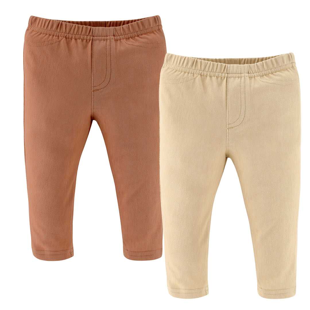 Neutral Baby Boys or Girls Jeggings Set of 4 - Image 5