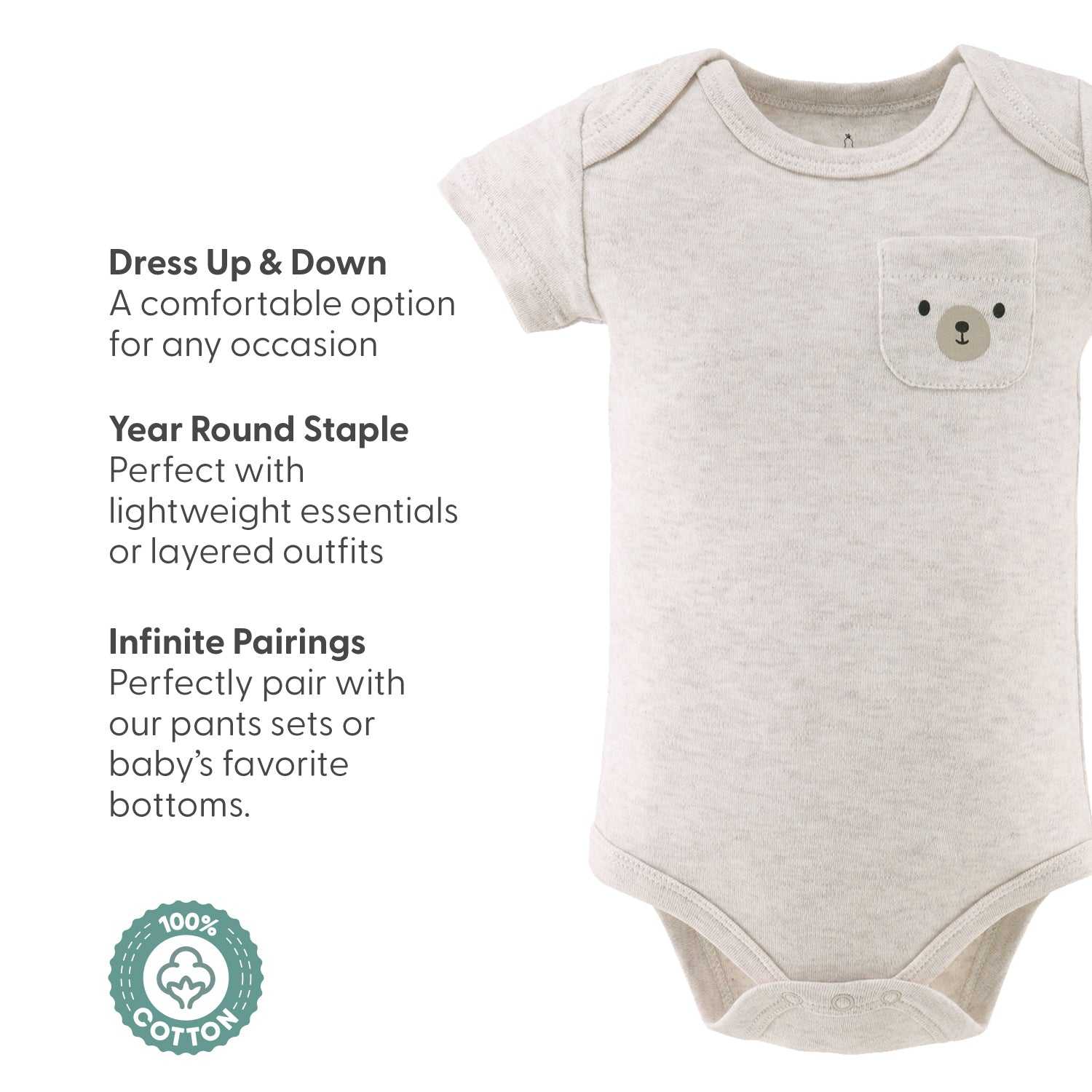 Neutral Safari 7-Pack Bodysuits - Image 4