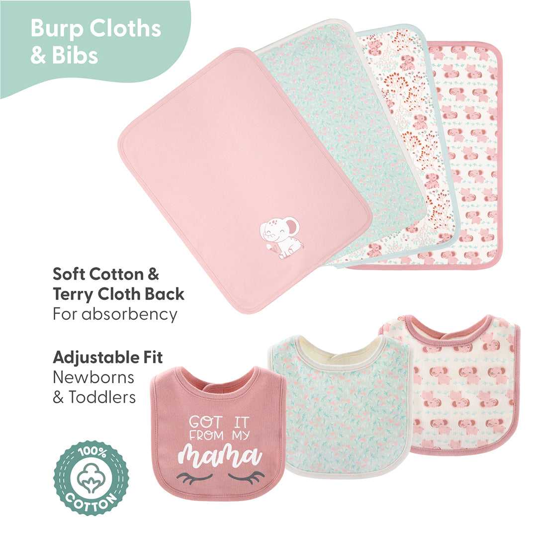 Floral Elephant Baby Layette Gift Set, 30 Piece - Image 6