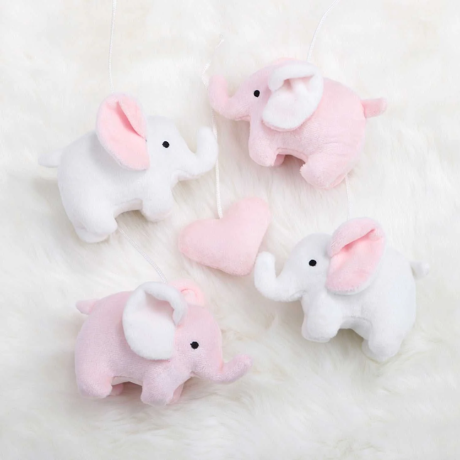 Pink Elephant Baby Musical Crib Mobile for Girls - Image 7