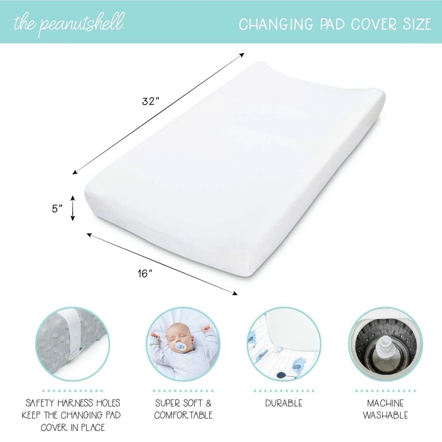 Pink Elephants & Hearts Changing Pad Covers - Image 7