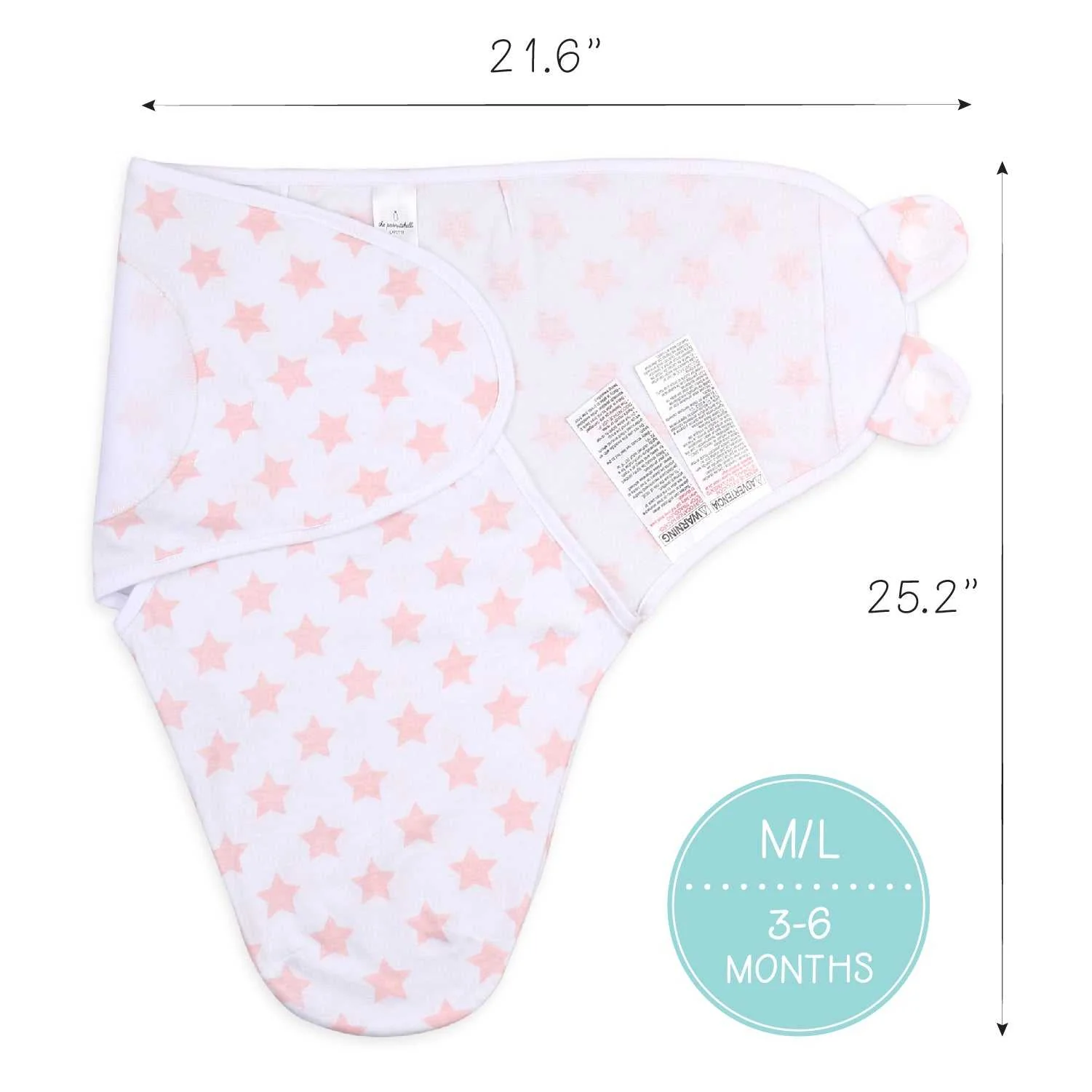 Pink Floral Baby Swaddle Blankets Set of 3 - Image 6