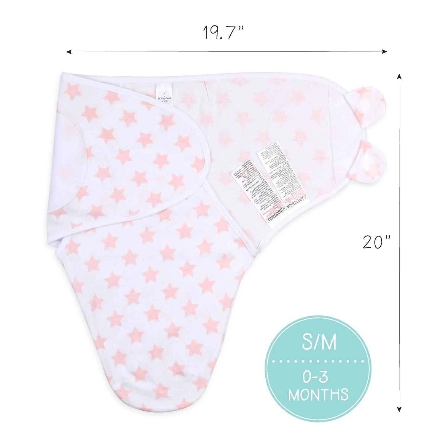 Pink Floral Baby Swaddle Blankets Set of 3 - Image 7
