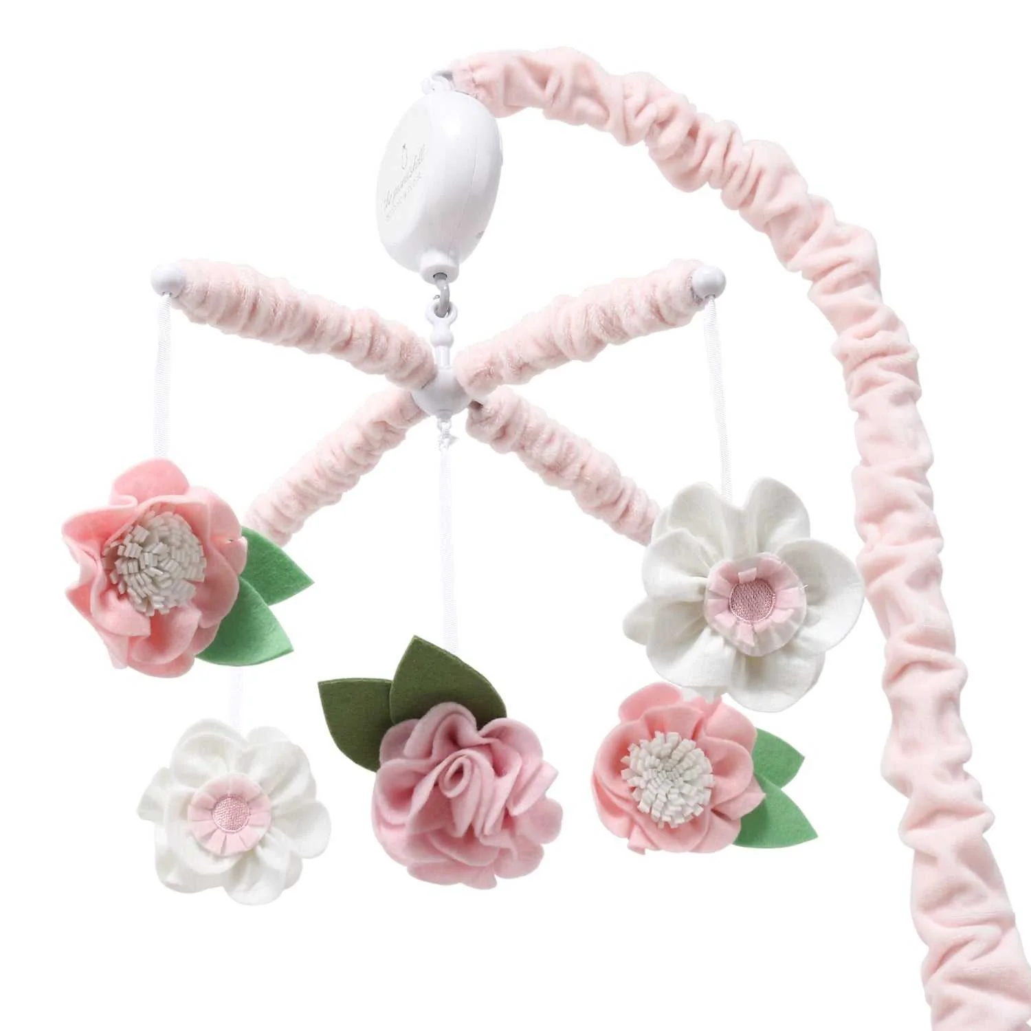 Pink Floral Baby Musical Crib Mobile for Girls - Image 6
