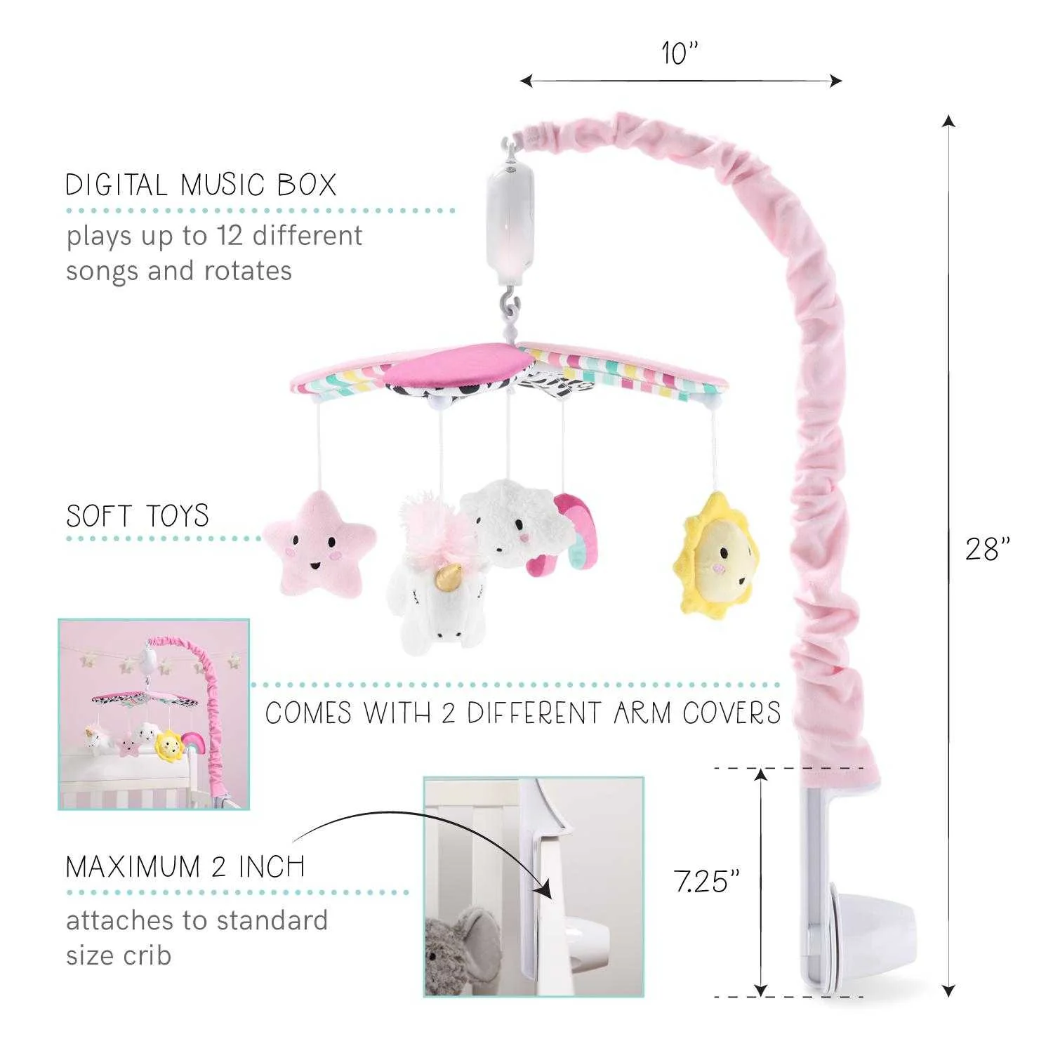 Pink Look Up Musical Mobile - Image 3