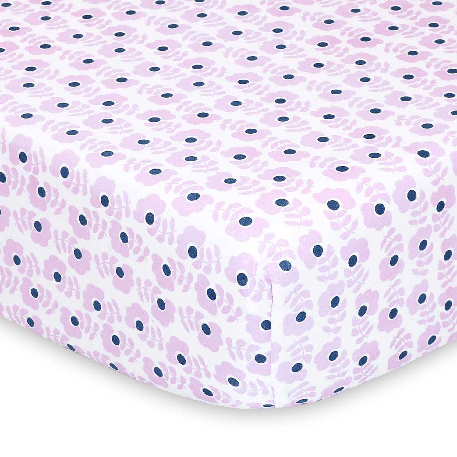 Purple Butterfly and Purple Ditsy Floral 2-Pack Sheet Set - Image 3