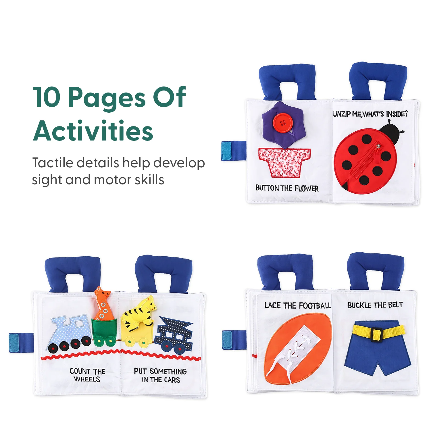 Quiet Time Busy Soft Interactive Cloth Activity Book - Image 3
