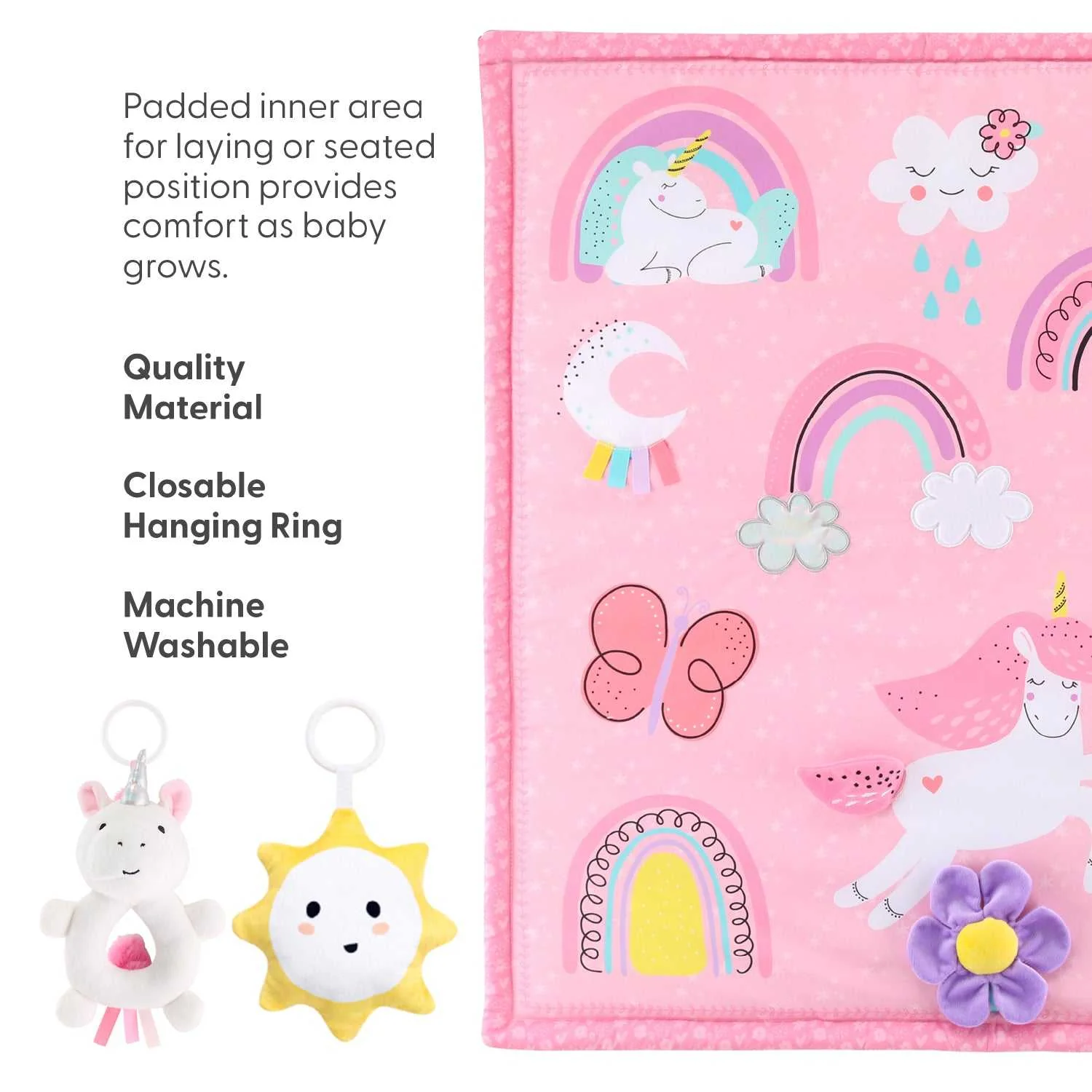 Rainbow Paradise 7-in-1 Baby Activity Gym and Playmat - Image 5