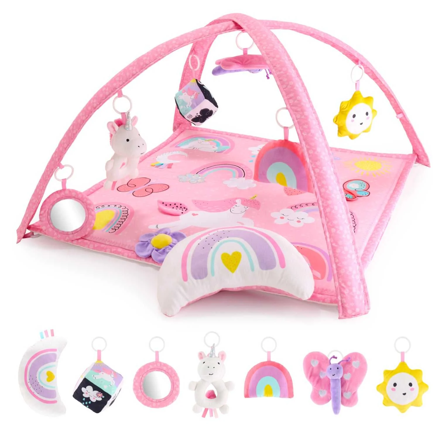 Rainbow Paradise 7-in-1 Baby Activity Gym and Playmat - Image 6