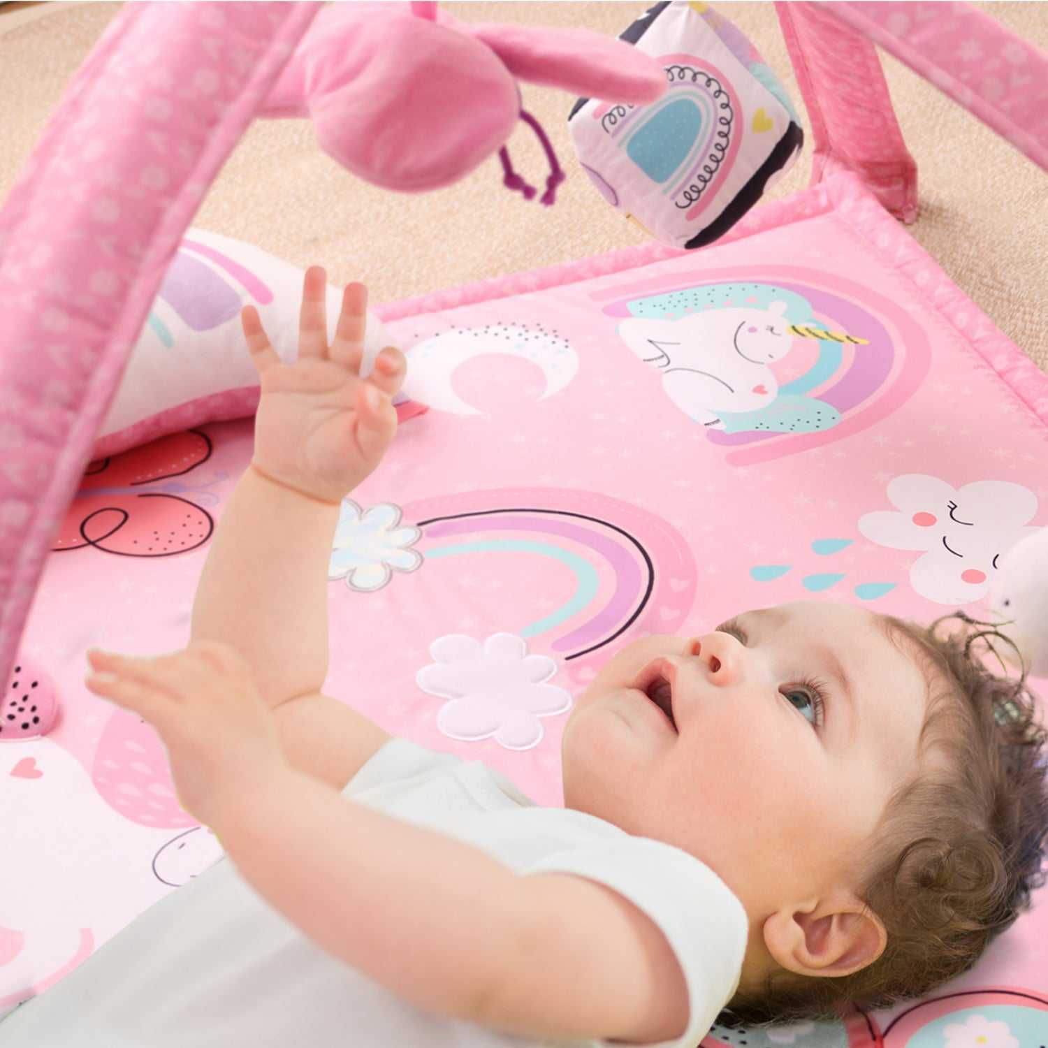 Rainbow Paradise 7-in-1 Baby Activity Gym and Playmat - Image 7