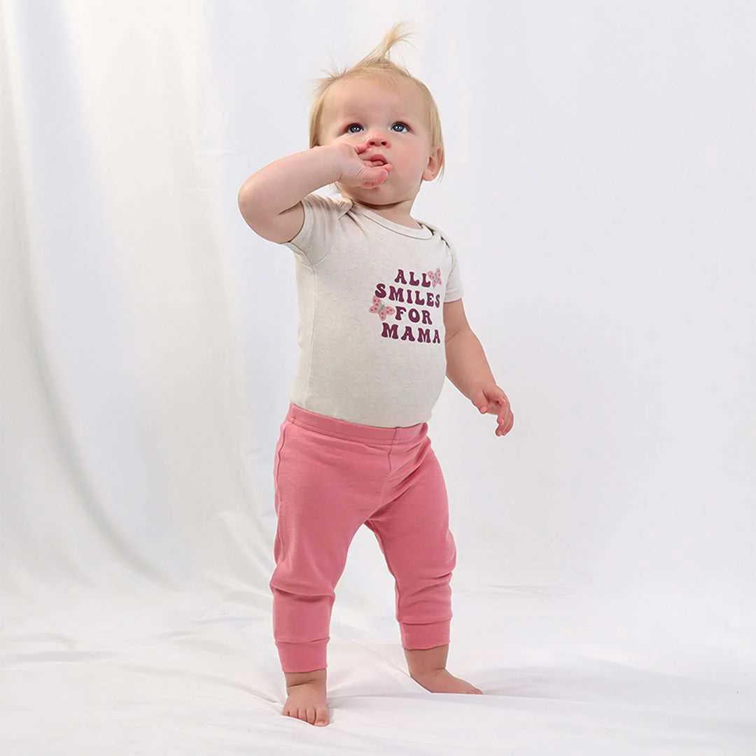 Rainbow Safari Baby Girl Short Sleeve Bodysuits, 7 Pack - Image 7